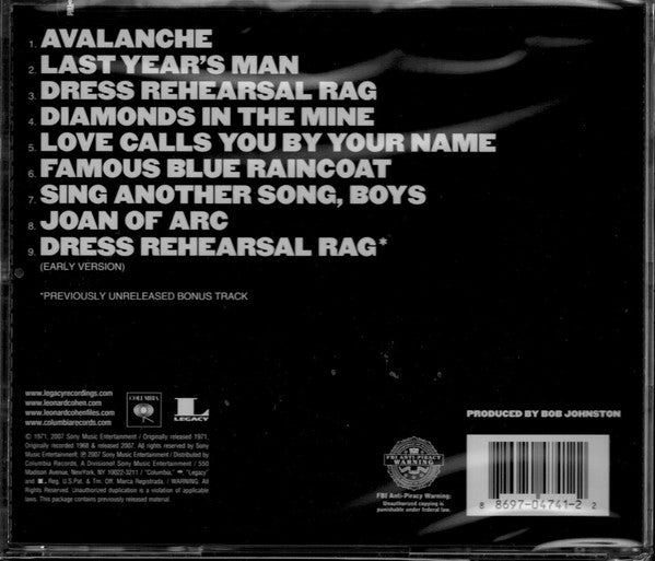 Leonard Cohen : Songs Of Love And Hate (CD, Album, RE, RM)