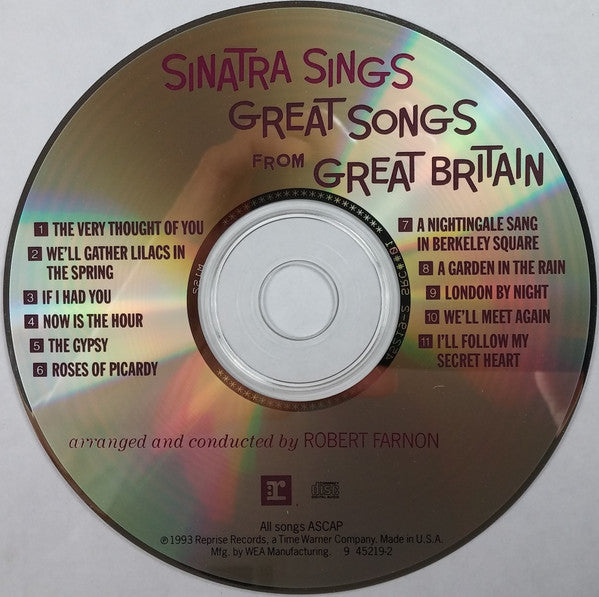 Frank Sinatra : Sinatra Sings Great Songs From Great Britain (CD, Album, RE, RM)