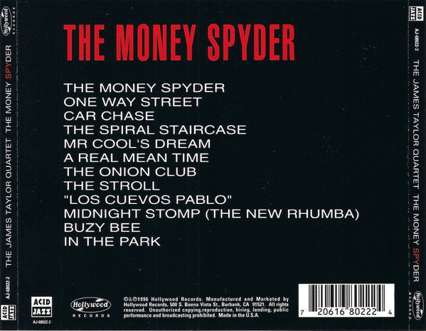 The James Taylor Quartet : The Money Spyder (CD, Album, RE)