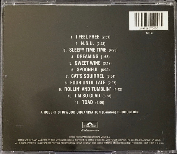 Cream (2) : Fresh Cream (CD, Album, Club, RE, RM, DAD)