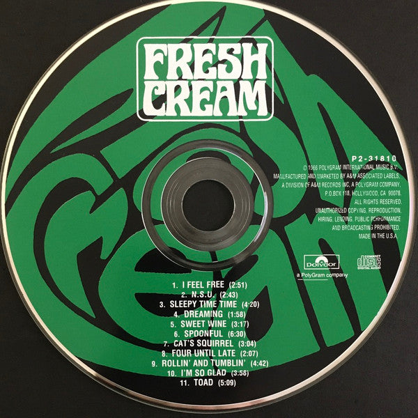 Cream (2) : Fresh Cream (CD, Album, Club, RE, RM, DAD)