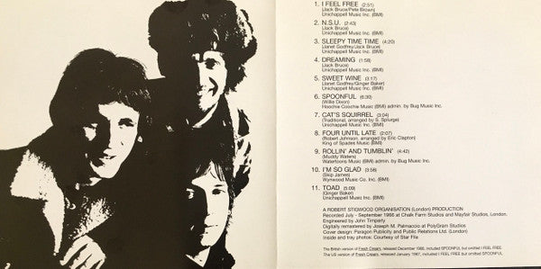 Cream (2) : Fresh Cream (CD, Album, Club, RE, RM, DAD)