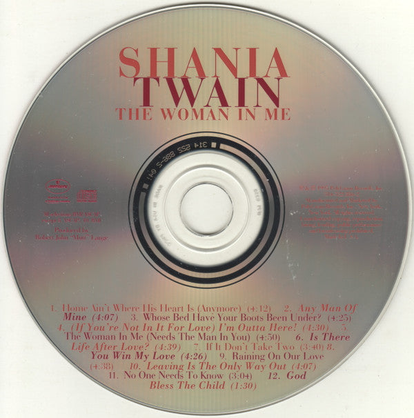Shania Twain : The Woman In Me (CD, Album, PMD)