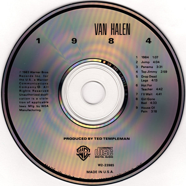 Van Halen : 1984 (CD, Album, Club, RE)
