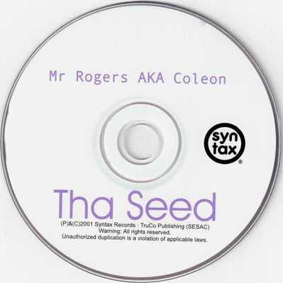 Corey Rogers (2) aka Coleon : Tha Seed (CD, Album)