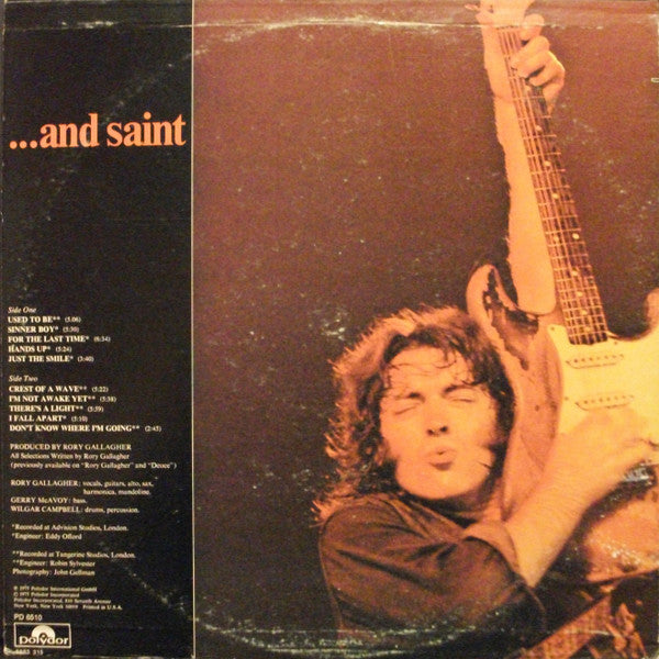 Rory Gallagher : Sinner... And Saint (LP, Comp, Pre)