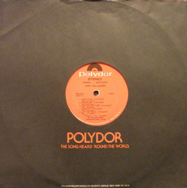 Rory Gallagher : Sinner... And Saint (LP, Comp, Pre)