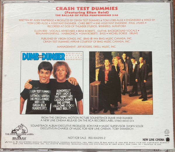 Crash Test Dummies, Ellen Reid : The Ballad Of Peter Pumpkinhead (CD, Advance, Single, Promo)