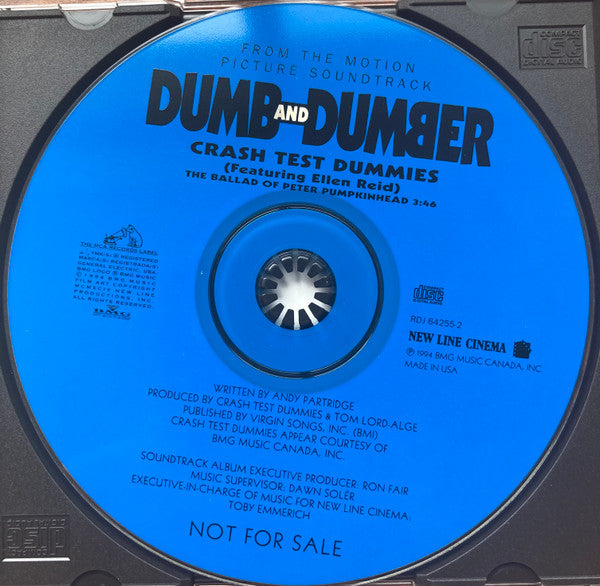 Crash Test Dummies, Ellen Reid : The Ballad Of Peter Pumpkinhead (CD, Advance, Single, Promo)