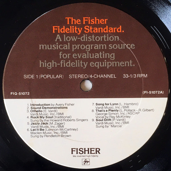 Various : The Fisher Fidelity Standard (LP, Album, Quad)