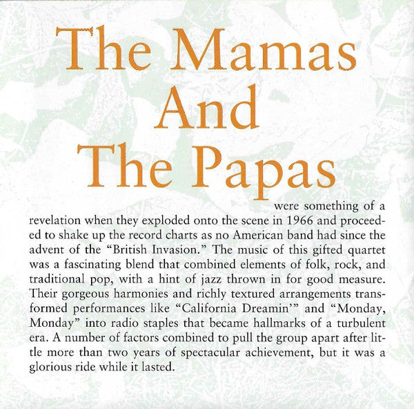 The Mamas & The Papas : The Best Of The Mamas & The Papas (CD, Comp, RM, Mat)