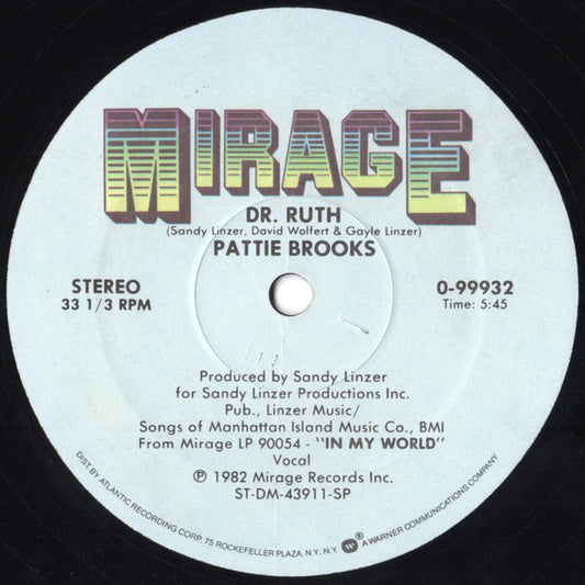 Pattie Brooks : Dr. Ruth (12")