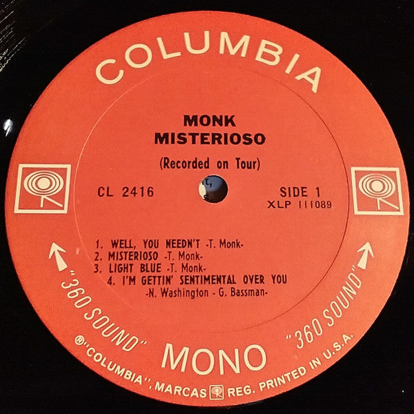 Thelonious Monk : Misterioso (LP, Album, Mono)