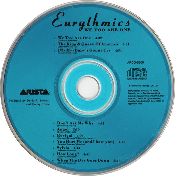 Eurythmics : We Too Are One (CD, Album)