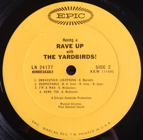 The Yardbirds : Having A Rave Up With The Yardbirds (LP, Album, Mono)