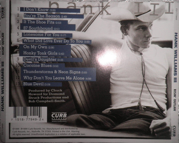 Hank III* : Risin' Outlaw (CD, Album, Oly)