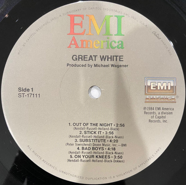 Great White : Great White (LP, Album, Jac)