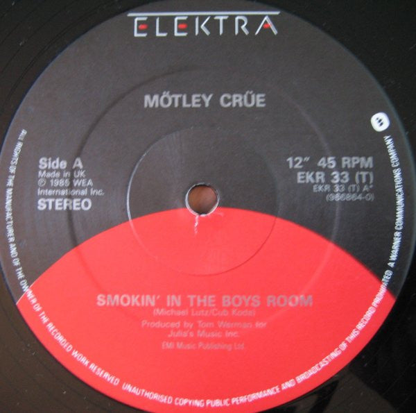 Mötley Crüe : Smokin' In The Boys Room / Home Sweet Home (Remix) (12", Single)