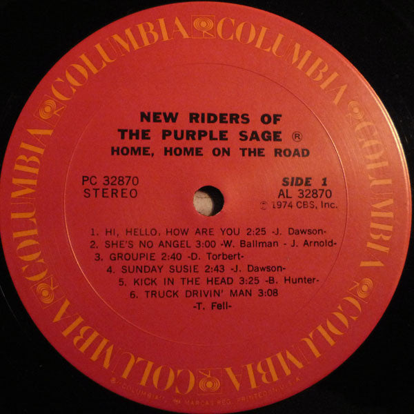 New Riders Of The Purple Sage : Home, Home On The Road (LP, Album, San)