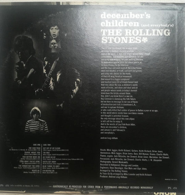 The Rolling Stones : December's Children (And Everybody's) (LP, Album, RP)