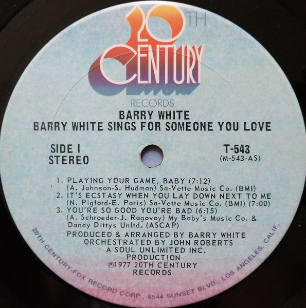 Barry White : Barry White Sings For Someone You Love (LP, Album, Ter)