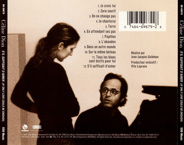 Céline Dion : S'Il Suffisait D'Aimer (If Only Love Could Be Enough) (CD, Album)