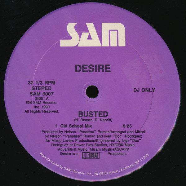 Desire (3) : Busted (12")