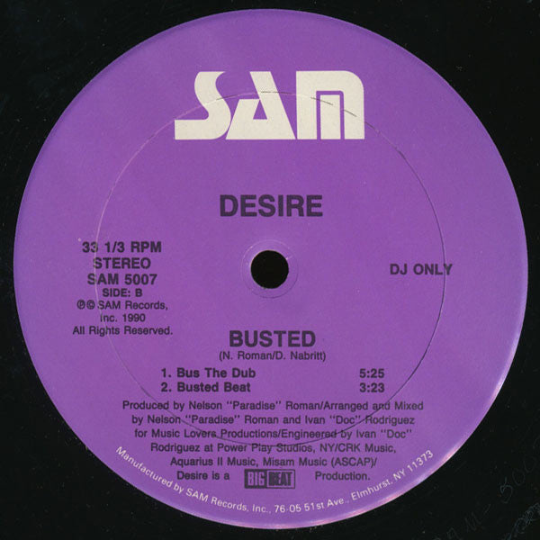 Desire (3) : Busted (12")