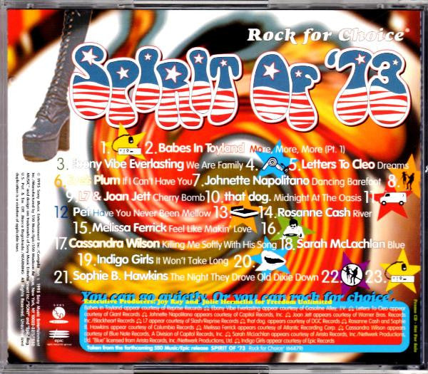 Various : Spirit Of '73 : Rock For Choice (CD, Album, Promo)