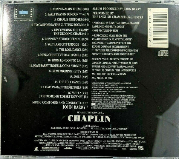 John Barry : Chaplin (Music From The Original Motion Picture Soundtrack) (CD, Album)