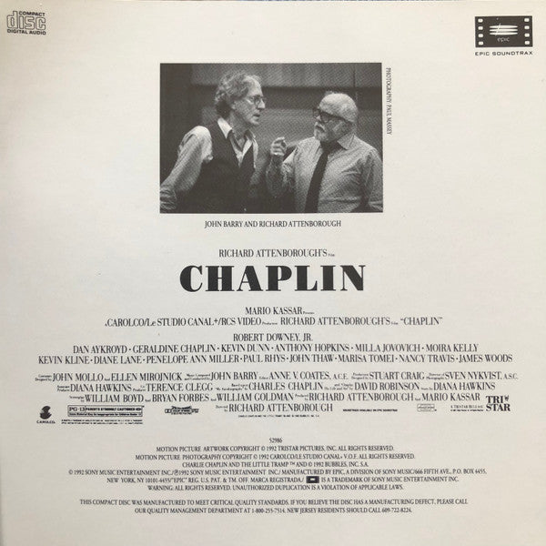 John Barry : Chaplin (Music From The Original Motion Picture Soundtrack) (CD, Album)