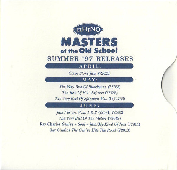 Various : Rhino Masters Of The Old School (2nd Quarter 1997 Urban Sampler) (CD, Comp, Promo, Smplr)