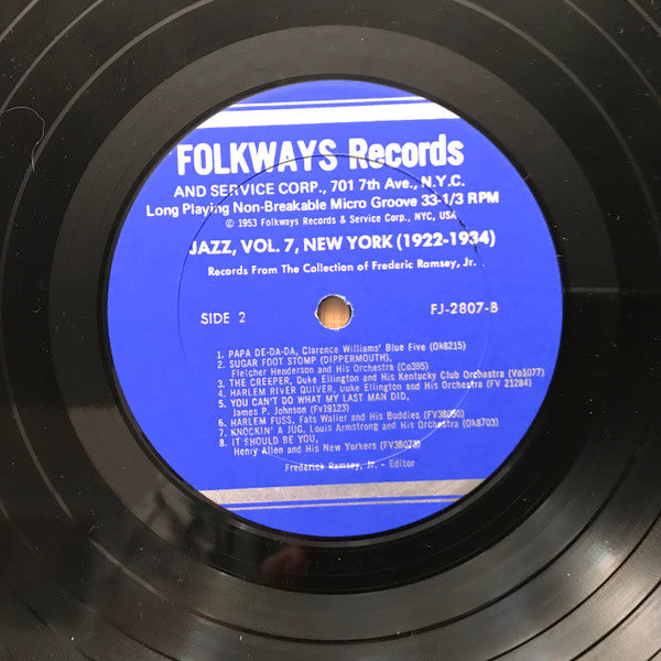 Various : Jazz Volume 7: New York (1922-1934) (LP, Comp)