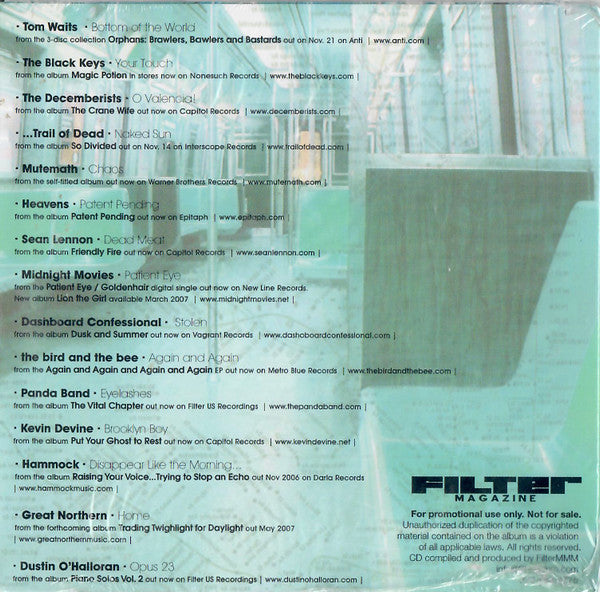 Various : Filter Magazine Subway Series Vol. III (CD, Comp, Promo)