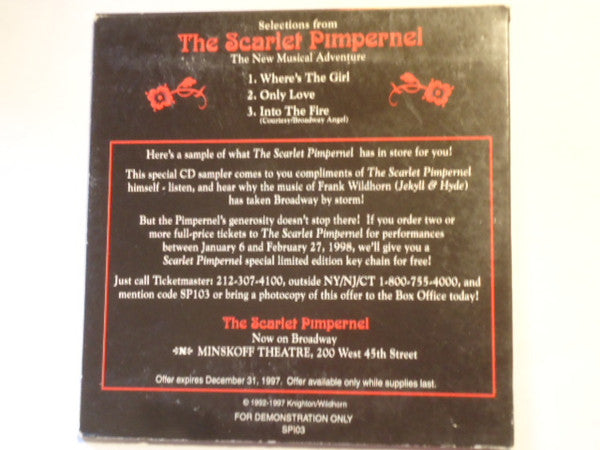 Frank Wildhorn : Selections From The Scarlet Pimpernel (CD, EP, Promo, Smplr)