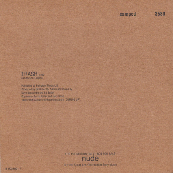 Suede : Trash (CD, Single, Promo)
