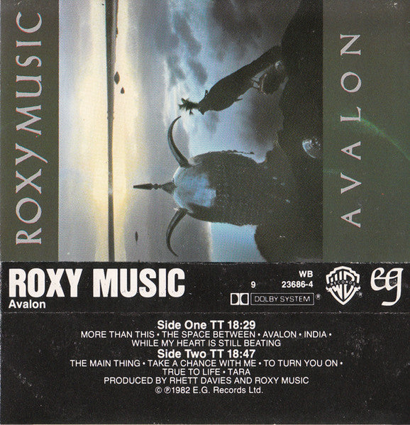 Roxy Music : Avalon (Cass, Album, AR,)