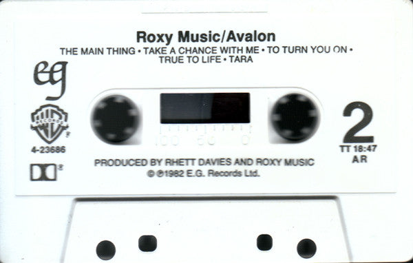 Roxy Music : Avalon (Cass, Album, AR,)