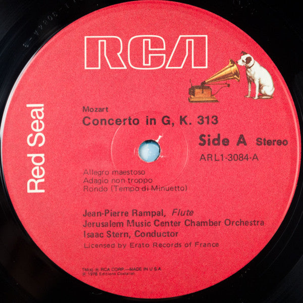 Jean-Pierre Rampal, Isaac Stern, Wolfgang Amadeus Mozart, Jerusalem Music Center Chamber Orchestra : The Two Flute Concertos / Andante (LP, Album)