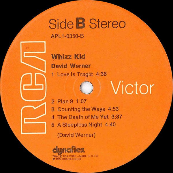 David Werner : Whizz Kid (LP, Album, Ind)