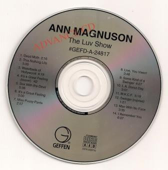 Ann Magnuson : The Luv Show (CD, Advance, Album, Promo)