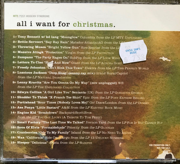 Various : All I Want For Christmas. (CD, Comp, Promo)