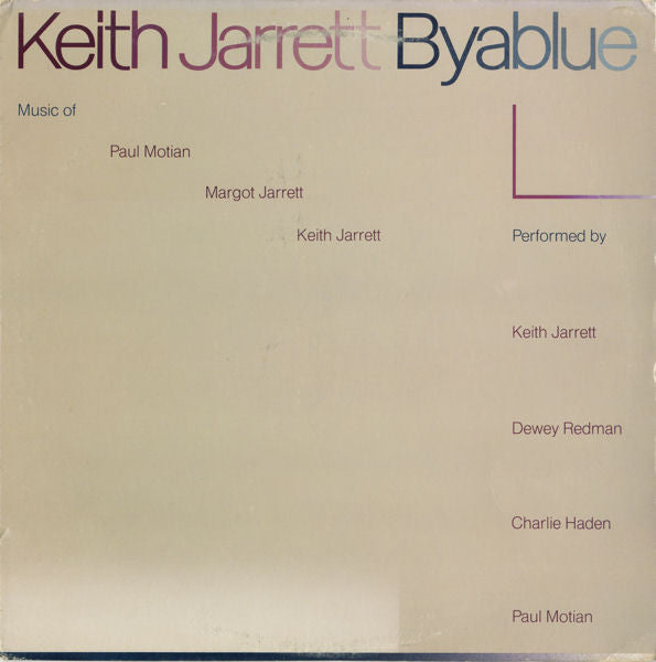 Keith Jarrett : Byablue (LP, Album)
