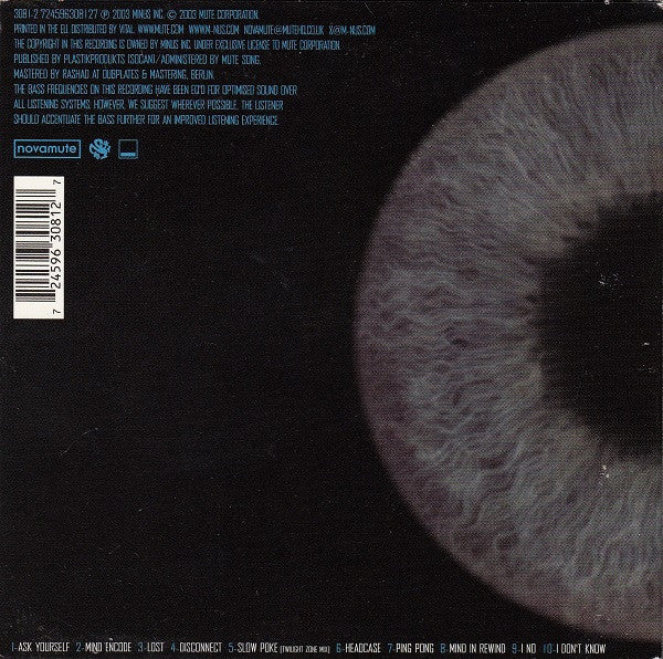 Plastikman : Closer (CD, Album)