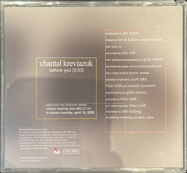 Chantal Kreviazuk : Before You (CD, Single, Promo)