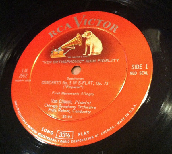 Van Cliburn, Chicago Symphony Orchestra, Fritz Reiner - Ludwig van Beethoven : "Emperor" Concerto (LP, Album, Mono)