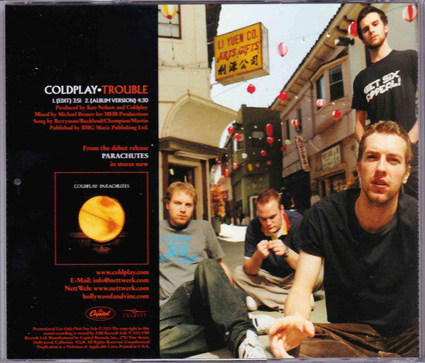 Coldplay : Trouble (CD, Single, Promo)