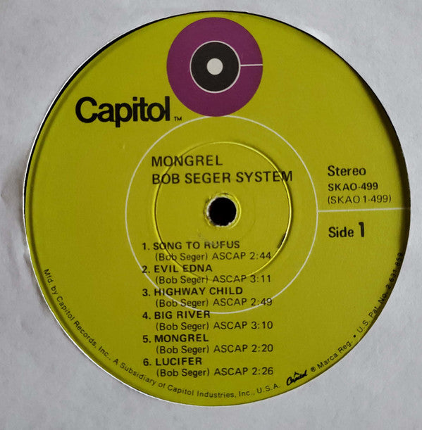 Bob Seger System : Mongrel (LP, Album, Win)
