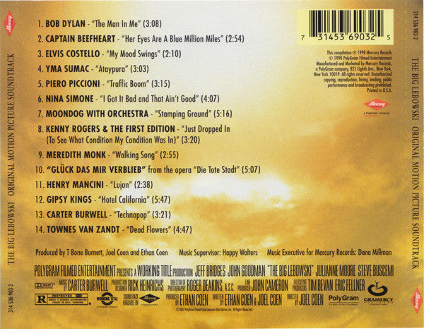 Various : The Big Lebowski (Original Motion Picture Soundtrack) (CD, Comp)