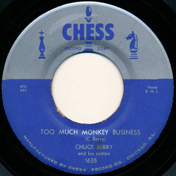 Chuck Berry And His Combo* : Brown Eyed Handsome Man / Too Much Monkey Business (7", Single, Mono)